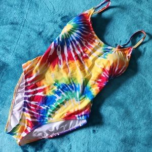 Rainbow tie Dye Pride One piece swimsuit